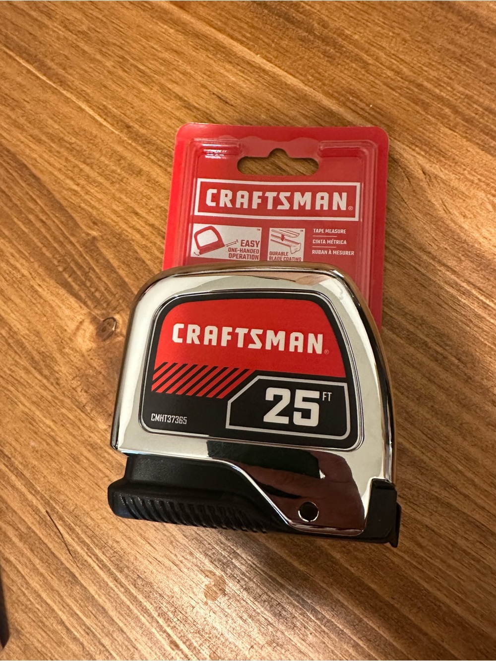 Craftsman 25 ft Chrome Tape Measure in Red and Black